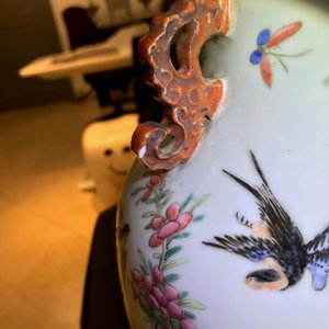A Chinese famille rose 'phoenixes and pheasants' vase, 19th C. — 照片 12