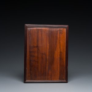 A Chinese famille rose plaque mounted as a table screen, Qianlong — 照片 8