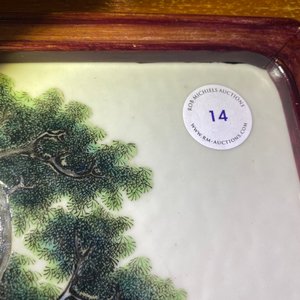 A Chinese famille rose plaque with two ladies in a garden, Republic — photo 14