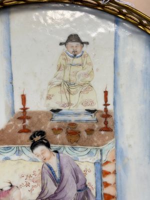 A Chinese famille rose 'poem' plaque mounted as a guéridon, 19th C. — photo 4