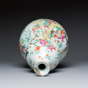 A Chinese famille rose 'Pomegranates' double gourd vase — photo 6