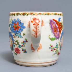 A Chinese famille rose 'Pompadour' mustard jar and a Pronk 'Doctor's visit' saucer, Qianlong — 照片 7