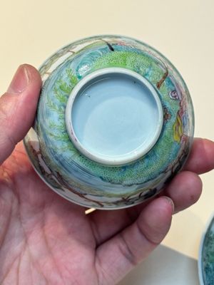 A Chinese famille rose 'Procris and Cephales' cup and saucer, Qianlong — photo 16