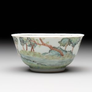 A Chinese famille rose 'Procris and Cephales' cup and saucer, Qianlong — photo 5