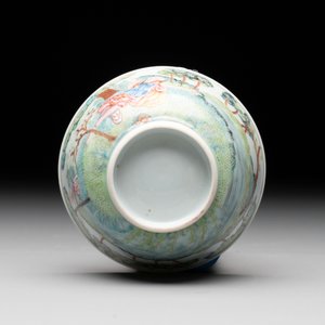 A Chinese famille rose 'Procris and Cephales' cup and saucer, Qianlong — photo 9