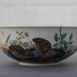 A Chinese famille rose 'quails' bowl, Yongzheng mark, 20th C. — 照片 8
