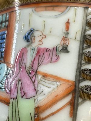 A Chinese famille rose 'Rice and Silk Production' bowl, Daoguang mark and of the period — 照片 8