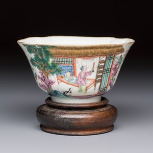 A Chinese famille rose 'Rice and Silk Production' bowl, Daoguang mark and of the period — 照片 1
