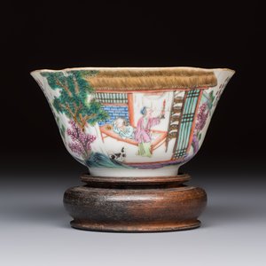 A Chinese famille rose 'Rice and Silk Production' bowl, Daoguang mark and of the period — 照片 2