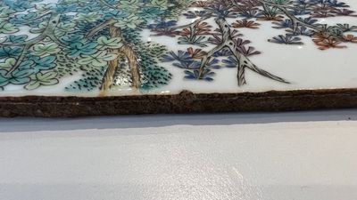 A Chinese famille rose ‘rice production’ plaque, 19th C. — 照片 4