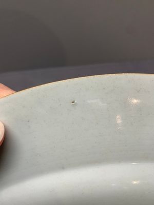 A Chinese famille rose ruby-ground 'rooster' dish, Yongzheng — photo 12