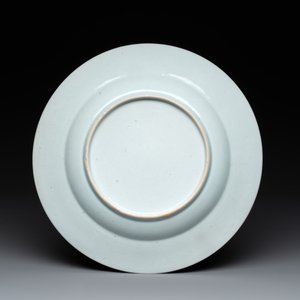 A Chinese famille rose ruby-ground 'rooster' dish, Yongzheng — photo 2