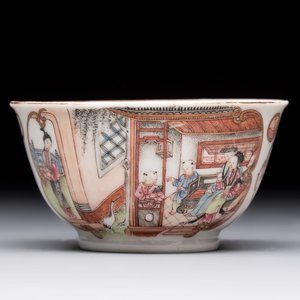 A Chinese famille rose 'San Niang Jiao Zi 三娘教子' cup, Qianlong — 照片 1