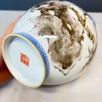 A Chinese famille rose semi-eggshell vase and a qianjiang cai vase — foto 18
