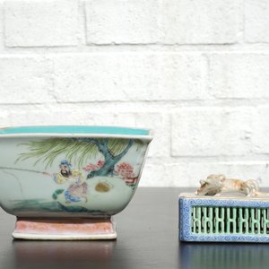 A Chinese famille rose square bowl and reticulated box, 19/20th C. — photo 10