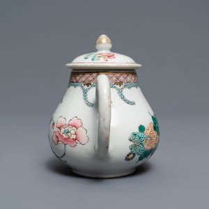 A Chinese famille rose teapot and cover with fine floral design, Yongzheng — 照片 4