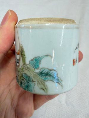 A Chinese famille rose teapot and two covered boxes, various marks, Republic — photo 20