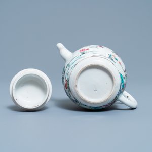 A Chinese famille rose teapot on stand with landscape design, Yongzheng — photo 10