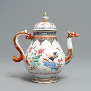 A Chinese famille rose teapot with phoenix-shaped spout, Qianlong — 照片 2