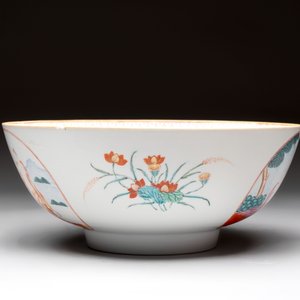 A Chinese famille rose 'The judgement of Paris' punch bowl, Qianlong — photo 4