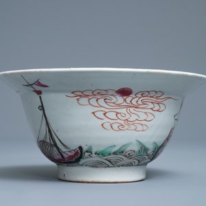 A Chinese famille rose 'Threemaster' bowl, Yongzheng/Qianlong — 照片 3