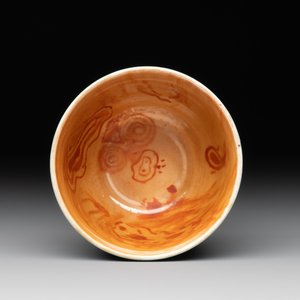 A Chinese famille rose turquoise-glazed and 'faux-bois' cup, 20th C. — photo 6