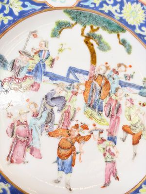 A Chinese famille rose 'Twelve Flower Goddesses' plate — photo 7