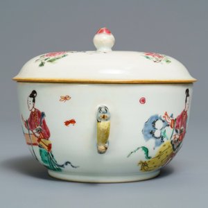 A Chinese famille rose two-handled bowl and cover, Yongzheng — photo 2
