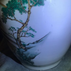 A Chinese famille rose two-sided design vase, 19/20th C. — photo 8