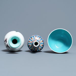 A Chinese famille rose vase, a 'dragon' bowl and a wucai vase, Republic — 照片 6