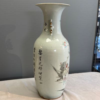 A Chinese famille rose vase and a qianjiang cai dish — photo 6