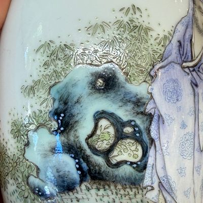A Chinese famille rose vase and a qianjiang cai incense stick holder — foto 7