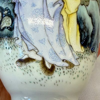 A Chinese famille rose vase and a qianjiang cai incense stick holder — foto 9