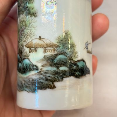 A Chinese famille rose vase and a qianjiang cai incense stick holder — foto 16
