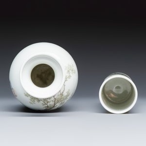 A Chinese famille rose vase and a qianjiang cai incense stick holder — foto 5