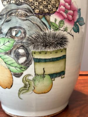 A Chinese famille rose vase, signed Pan Zhaotang 潘肇唐, dated 1918 — 照片 12