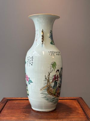 A Chinese famille rose vase, signed Pan Zhaotang 潘肇唐, dated 1918 — 照片 4