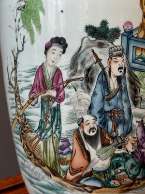 A Chinese famille rose vase, signed Pan Zhaotang 潘肇唐, dated 1918 — 照片 7