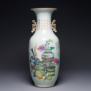 A Chinese famille rose vase, signed Pan Zhaotang 潘肇唐, dated 1918 — 照片 3