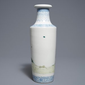 A Chinese famille rose vase with a sage and his servant, Qianlong mark, Republic, 20th C. — photo 3