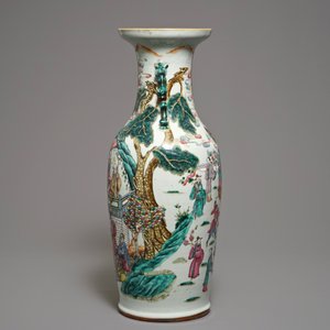 19世纪 粉彩人物瓶 — 照片 4