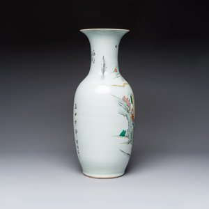 A Chinese famille rose vase with figural design and a covered jar, 19/20th C. — photo 5