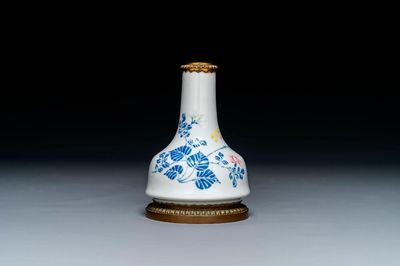 A Chinese famille rose vase with gilt bronze mounts, Escalier de Cristal, Paris, Yongzheng