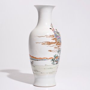 A Chinese famille rose vase with immortals, Ju Ren Tang mark, 20th C. — 照片 2