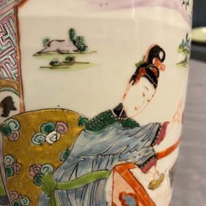 A Chinese famille rose vase with ladies playing go, Yongzheng — 照片 24