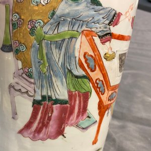 A Chinese famille rose vase with ladies playing go, Yongzheng — 照片 25