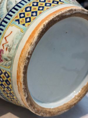 A Chinese famille rose vase with narrative design, 19th C. — photo 12