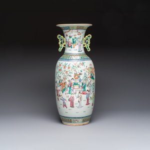 A Chinese famille rose vase with narrative design, 19th C. — photo 3