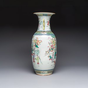 A Chinese famille rose vase with narrative design, 19th C. — photo 4