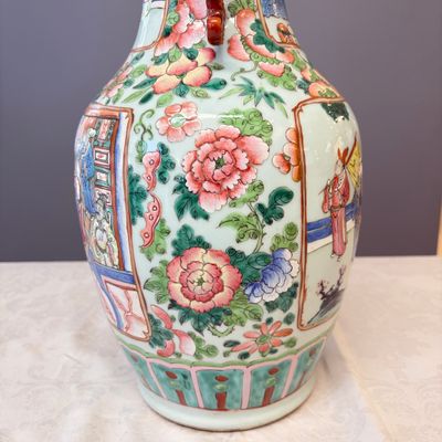 A Chinese famille rose vase with narrative design — photo 6
